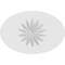 Ekena Millwork Standard Dalton Flower Rosette With Square Edge, 8"W x 5 1/4"H x 1/2"P ROSP080X053X050DAL09 - alternate 2